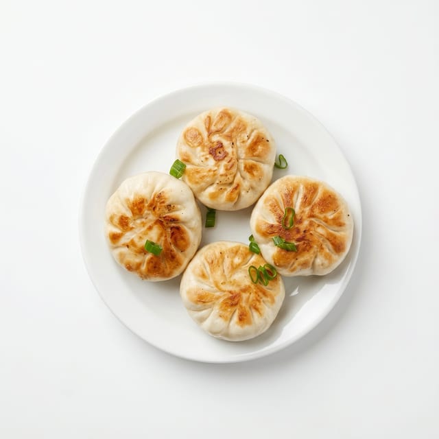 Pan-Fried Vegetable Pork Buns.