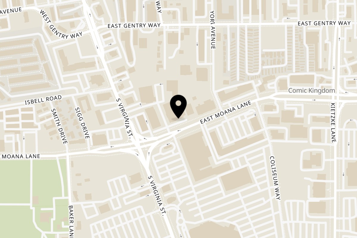 Map showing the location of Roasted Duck Noodles on 115 E Moana Ln #102 in Reno